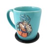 Just Funky Dragon Ball Super Goku 14oz Ceramic Coffee Mug with Coaster - 2 of 4