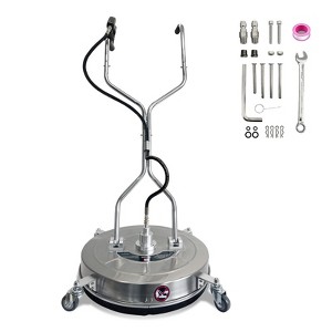 24-Inch Stainless Steel Pressure Washer Surface Cleaner, 4900 PSI, Heavy Duty 4-Wheel Driveway & Concrete Cleaner Attachment - 1 of 4