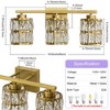 POWLIG 3- light Dimmable Bathroom Vanity Light with Cylinder Bilayer Crystal Shade - 4 of 4