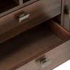 72" Solid Wood TV Media Stand with Handcrafted Finish, Cord Management, and Tempered Glass Doors for Living Room and Bedroom - 2 of 4