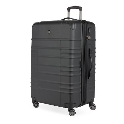 SWISSGEAR Cascade Hardside Large Checked Spinner Suitcase - Black