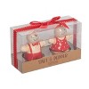 Transpac Dolomite Gingerbread Couple Salt and Pepper Shaker Set Ceramic Christmas Decor for Holiday Celebrations - 2 of 3