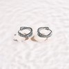 EVRY JEWELS WATERPROOF Gold or Silver Plated Stainless Steel Crystal Twist Hoop Earrings - 4 of 4