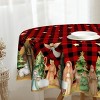 Racxily Christmas Round Tablecloth 60 in Christmas Nativity Table Cloth Xmas Tree Table Cloths Decorations - 3 of 4