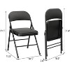 homfan  Folding Chairs With Padded Cushion and Back, Metal Frame Hold Up to 350 Lbs - 2 of 4