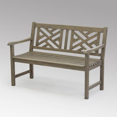 windsor metal stack patio loveseat bench black