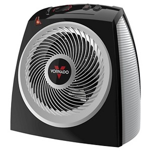 Vornado VH10 Vortex Space Heater Black 1500W: Indoor Electric Utility Heater, 2 Settings, Fan Driven, 100-300 sq. ft. - 1 of 4