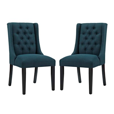 Modway Baronet Dining Chair Fabric Set of 2 - Azure
