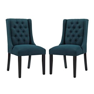 Modway Baronet Dining Chair Fabric Set of 2 - Azure - 1 of 4