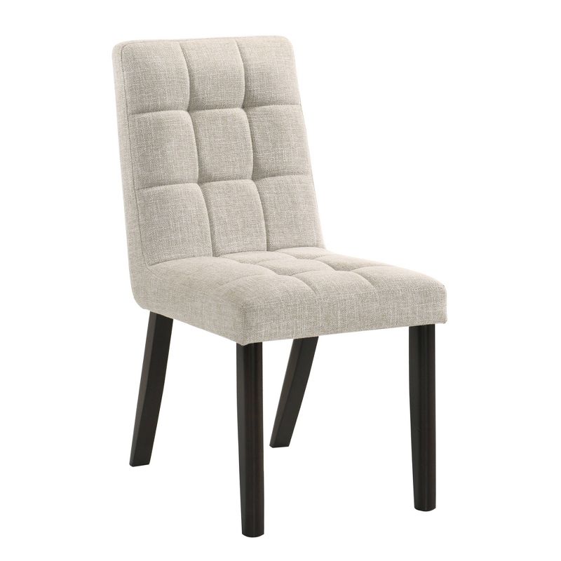 Set of 2 Kenner Upholstered Side Chairs Dark Walnut/Beige - miBasics, 5 of 8