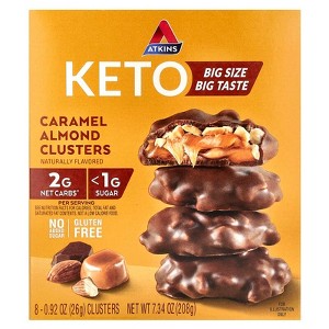 Atkins, Caramel Almond Clusters, 8 Clusters, 0.92 oz (26 g) Each - 1 of 1