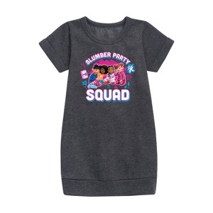 - Karma's World - Girl Group Graphic Short Sleeve Fleece Dress - 1 of 3