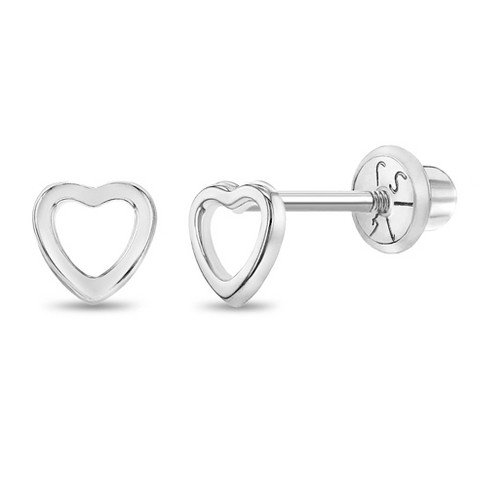 Labret Piercing Jewelry 14k Yellow Gold Classic Little Heart Screw