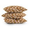 Deny Designs Avenie Boho Daisies Square Outdoor Throw Pillow Brown/Gold - 4 of 4