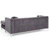 L-Shaped Sectional Sofas Chaise with Faux Jewel Tufting, Chrome Steel Legs & KD Compact Design for Easy Delivery - 4 of 4