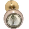 Glass & Metal Pillar Candle Holder - Elegant Gold Aluminum Taper Stand - Glam Design for Home, Office, Bedroom, Living Room - 2 of 4