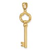 Black Bow Jewelry 14k Yellow Gold Key to My Heart Key Pendant, 15mm - 4 of 4