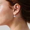 Pompeii3 1/2Ct Halo Diamond Hoops With Lever Backs in White or Yellow Gold - 4 of 4