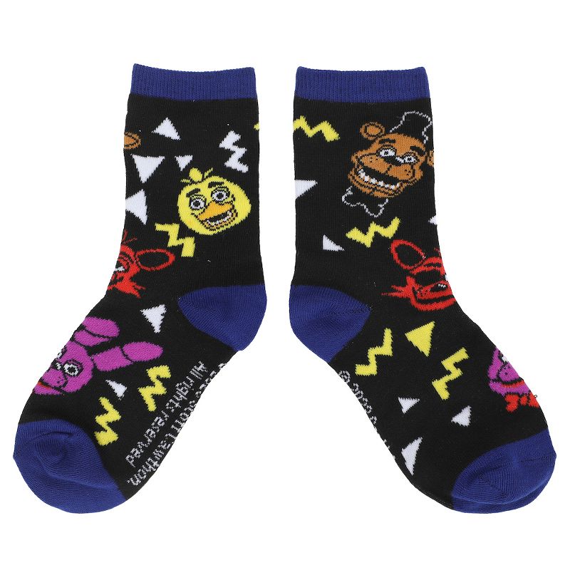 Five Nights At Freddy's Pizza Party Youth 3-Pair Crew Socks, 2 of 6