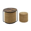 PAGED Round Chenille Storage Ottomans Set of 2, Modern End Table Vanity Chair with Removable MDF Cover for Living Room, Bedroom, Vanity - 3 of 4
