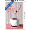 Trends International Reinders: Coffee - Good Morning Coffee in Pink and Lavender Framed Wall Poster Prints - 3 of 4