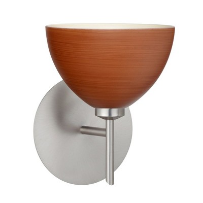 Besa Lighting Brella 1 - Light Wall Light in  Satin Nickel
