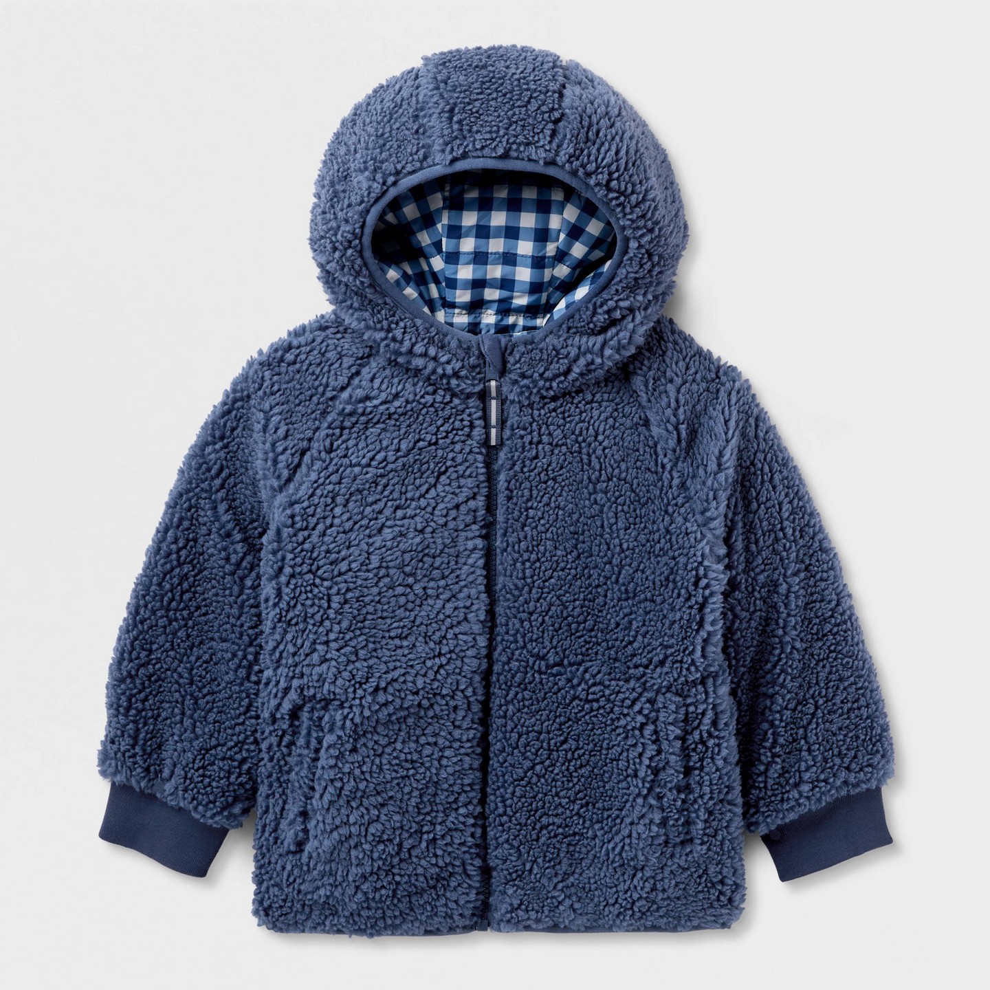 Куртка Cat & Jack Gingham Reversible Puffer Jacket для мальчиков-малышей, цвет: Синий — фото 3