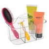 mDesign Plastic Shower Caddy Storage Organizer Basket with Handle, Clear - 2 of 4