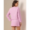 INSPIRE CHIC Women's Elegant Work Blazer Skirt Suit 2 Pieces - 3 of 4
