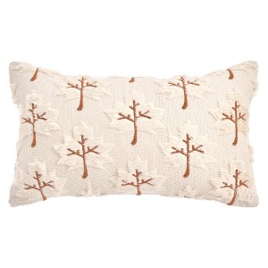 REGALWOVEN Maple Leaves Embroidery Soft Plush Throw Pillow Covers  1 Pc - 1 of 4