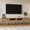LOVSON Medieval-style TV cabinet, suitable for 85-inch TVs, multifunctional entertainment centre, suitable for living rooms, bedrooms - 2 of 4