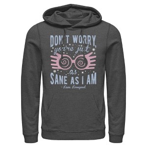 Men's Harry Potter Luna You’re Just As Sane as I Am Pull Over Hoodie - 1 of 4