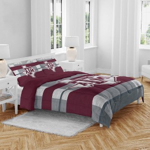 NCAA Texas A&M Aggies Heathered Stripe Queen Bedding Set in a Bag - 3pc - 1 of 3