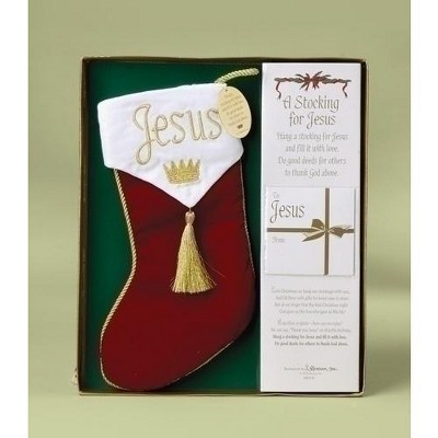 Roman 12" Inspirational Gifts A Stocking for Jesus Religious Christmas Decoration