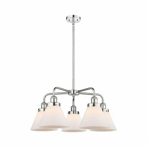 Cone - 5 Light Stem Hung Chandelier In Art Deco Style-15 Inches Tall and 25.75 Inches Wide - 1 of 1