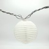 LumaBase Electric String Lights with 10 Nylon Lanterns - White - 3 of 3