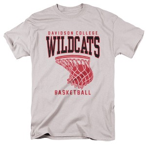 Davidson College Basketball Hoop Adult T-Shirt White - 1 of 4