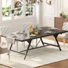 Aheaplus Farmhouse Dining Table for 8 People, 70.8-Inch Rectangular Wood Kitchen Table - 3 of 4