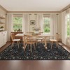 Washable Area Rugs Floral Print Accent Carpet with Non-Slip Backing, Stain-Resistant Farmhouse Floor Cover, Soft Low Pile Indoor Mat - 3 of 4