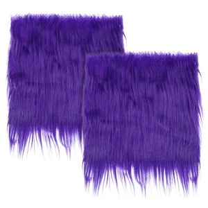 Unique Bargains DIY Crafts Halloween Gnome Beard Plush Fluffy Faux Fur Fabric Square Patches - 1 of 4