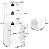 Aheaplus File Cabinet with Lock Drawer, Home Office Storage Cabinet with Bookshelf - 2 of 4