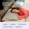 Kickoff 100% Organic Mulberry Soft Silk Pillowcase, Hidden Zipper, Highest 6A+ Grade 22 Momme Cooling For Hair & Skin, Hypoallergenic, Pillow Cover - 3 of 4