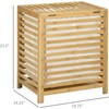ALEXOUN 11.53 Gallons Bamboo Laundry Hamper with Removable Liner & Lid - Space-Saving for Bedroom, Laundry Room Organization,Apartments - 3 of 4