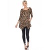 Women's Printed Geometric Circle Tunic Top - White Mark - 4 of 4