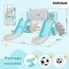 Kids Slide Playset Structure 8 in 1, Freestanding Ocean Themed Set with Slide, Arch Tunnel,Basketball Hoop ， Kids Climbers Playground - 4 of 4