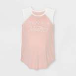 Sleeveless Tough as a Mother Baseball Graphic Maternity T-Shirt - Isabel Maternity by Ingrid & Isabel™ Pink