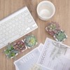 BRINJOY 5-Piece Mini Artificial Succulent Set - Realistic Tabletop Plants in White Ceramic Pots for Home & Office Decor - 2 of 4