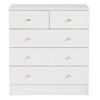 Karl Home 5-Drawer White Particle Board 25.98in. W Chest of Drawer - 3 of 4