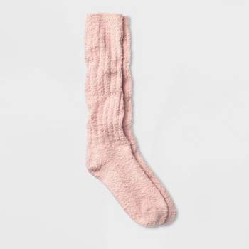 Women's Cozy Slouch Crew Socks - Universal Thread™ Pink 4-10
