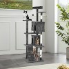 BestMassage Cat Tree 54/70 Inch Cat Tower with Sisal Scratching Post - 2 of 4
